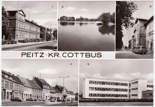 Peitz  Polytechnische Oberschule, Bahnhof, Teiche, Hauptstraße 1986