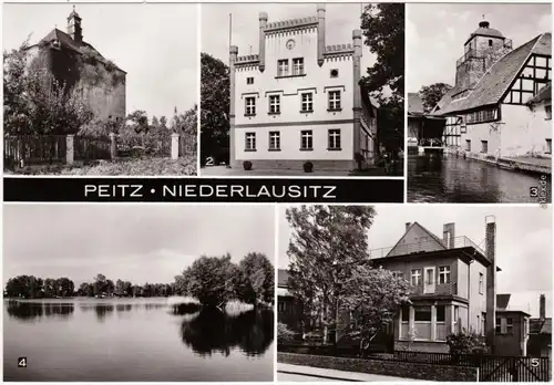 Peitz   Festungsturm, Rathaus, Hüttenwerk, Peitzer Teiche, Ambulatorium 1986