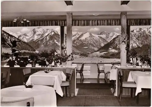 Foto Ansichtskarte Oberstdorf (Allgäu) Hotel Panorama Café-Restaurant 1960