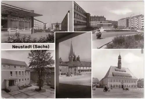 Neustadt Sachsen Bruno-Dietze-Ring, Neubaugebiet, Feierabemdheim, Kirche 1984