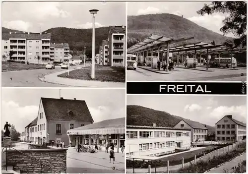 Freital Waldblick, Busbahnhof, Kaufhalle, Oberschule, Kinderhort 1976