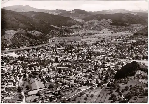 Haslach im Kinzigtal Blick auf den Ort Ortenaukreis Offenburg 1970