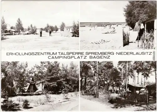 Spremberg Grodk Erholungszentrum Talsperre-Campingplatz Bagenz 1981