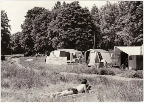 Fotokarte Lichtenberg Feldberg Seenlandschaft Zeltplatz 1973