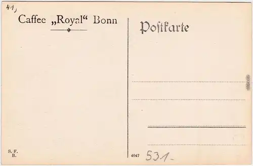 Ansichtskarte  Bonn Caffee Royal, Beethovens Geburtshaus 1922