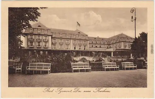 Ansichtskarte Bad Pyrmont Das neue Kurhaus 1920