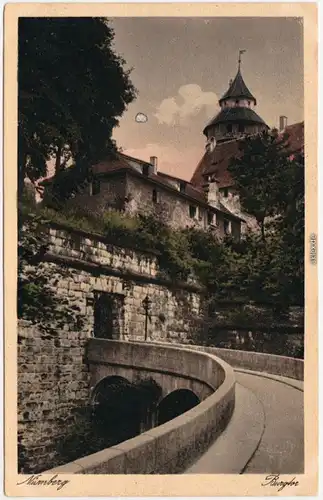 Ansichtskarte Nürnberg Burgtor 1927