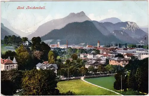 Ansichtskarte  Bad Reichenhall Blick auf die Stadt 1906