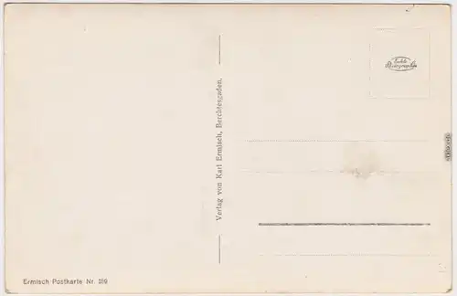 Ansichtskarte Berchtesgaden Straßenpartie und Stadt 1935