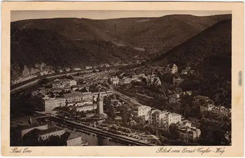 Ansichtskarte  Bad Ems Blick auf die Stadt 1928