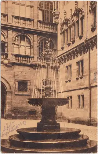 Ansichtskarte  Nürnberg Brunnen am Rathaushof 1912