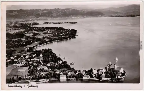 Wasserburg am Bodensee Luftbild Foto Ansichtskarte 1940