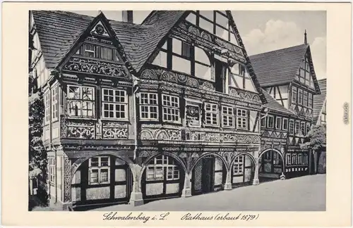 Ansichtskarte Schwalenberg Schieder-Schwalenberg Rathaus 1930