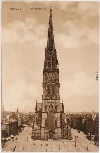 Ansichtskarte Hamburg Nicolaikirche 1925