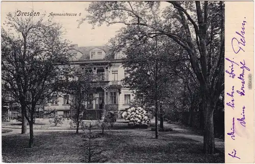 Seevorstadt Dresden Villa, Ammonstraße 8 Ansichtskarte b Löbtau  1911