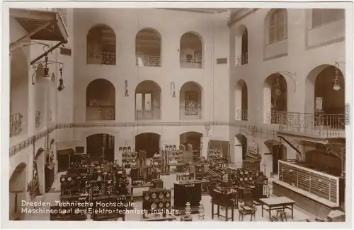 Südvorstadt Dresden Technische Universität Maschinensaal des ET Instituts 1931
