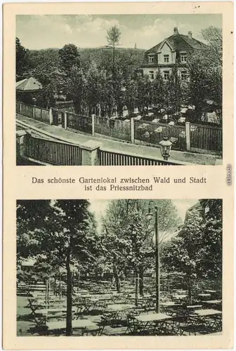 Neustadt Dresden Gartenlokal Priessnitzbad: 2 Bild 1933