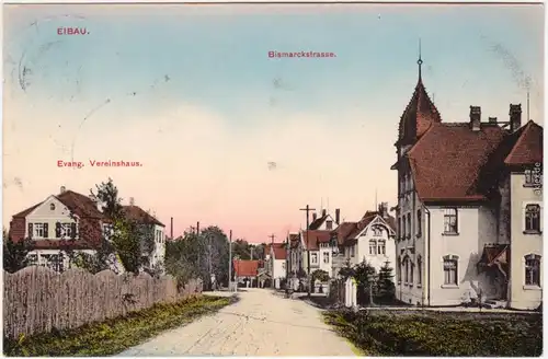 Eibau Jelow Partie in der Bismarckstrassse Oberlauistz b Zittau 1911