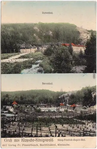 Klotzsche Königswald Dresden 2 Bild: Damenbad und Herrenbad 1906