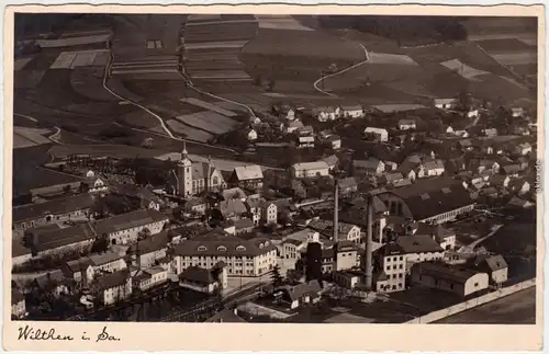 Wilthen Oberlausitz  Luftbild mit Fabrikanlagen b oppach Bautzen  1935