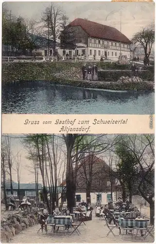 Altjonsdorf 2 Bild Gasthof zum Schweizertal b oybin Zittau Oberlausitz 1907