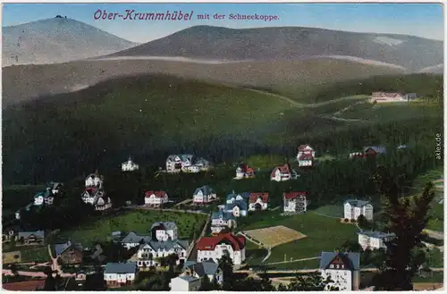 Krummhübel Karpacz Obere Stadt Ansichtskarte 1915