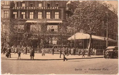 Tiergarten Berlin Jostys Condotorei u. Cafe - Potsdamer Platz 1926