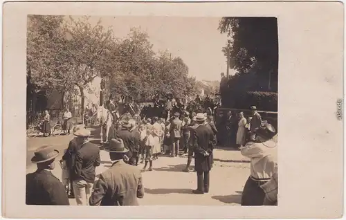 Ansichtskarte Bühlau-Dresden Pferde Umzug 1922 Privatfoto