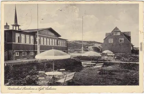 Rantum Gemeinde Sylt Gaststätte Seeheim Ansichtskarte b Westerland 1928