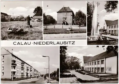 Calau Niederlausitz  Busbahnhof, Oberschule, Gewerkschaften Nuschke-Straße 1977