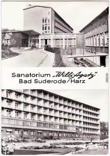 Bad Suderode Sanatorium Willi Agatz Foto Ansichtskarte  1981