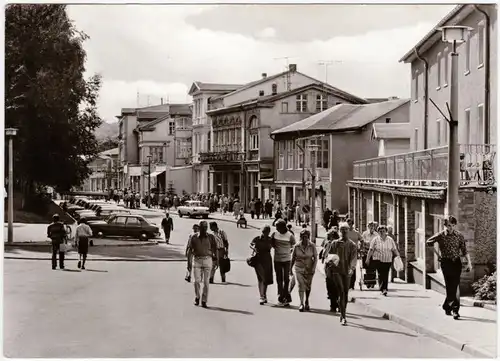 Foto Ansichtskarte Heringsdorf  Usedom Friedensstraße 1982