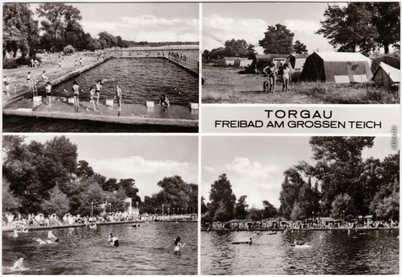 Foto Ansichtskarte Freibad am Großen Teich 1987 Nr. 53565