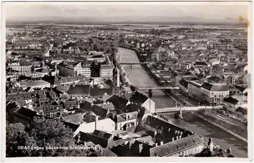 Foto Ansichtskarte Graz Blick über die Stadt 1941