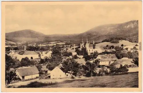 Ansichtskarte Haindorf Hejnice Blick über den Ort 1960