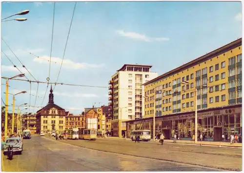 Gera Straße der Republik, Straßenbahn, Heinrichstraße 1969 