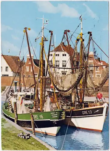 Ansichtskarte Greetsiel Krummhörn Am Hafen: Fischerboote 1977