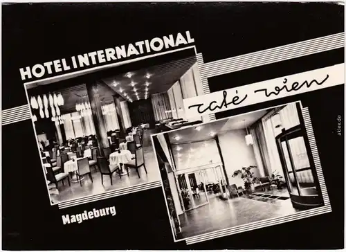 Foto Ansichtskarte Magdeburg Hotel International: Café Wien 1966