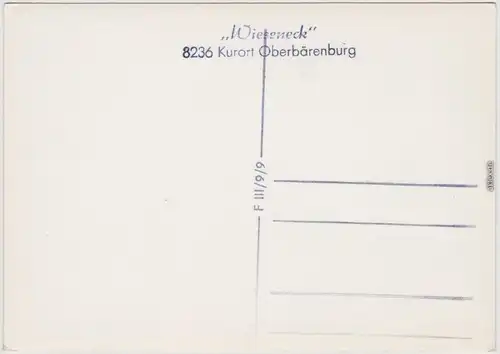 Foto Ansichtskarte Oberbärenburg Altenberg (Erzgebirge) Wieseneck 1978