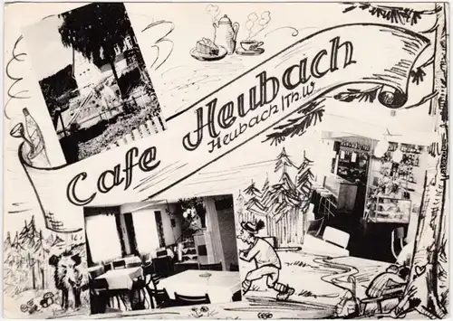 Foto Ansichtskarte Heubach (Thür. Wald) Masserberg Cafe Heubach 1969