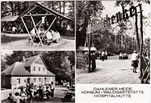Fotokarte Dahlen Dahlener Heide: Konsum-Waldgaststätte Hospitalhütte 1986