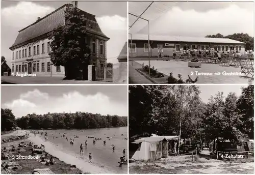 Grimma Thümmlitzwalde: Jagdhaus , Gaststätte, Standbad, Zeltplatz 1982