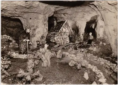 Foto Ansichtskarte   Walldorf (Werra) Sandsteinhöhle Märchenbild 1974