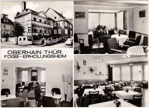 Oberhain FDGB-Erholungsheim: Klubraum  Gaststätte Saalfeld-Rudolstadt  4B 1974