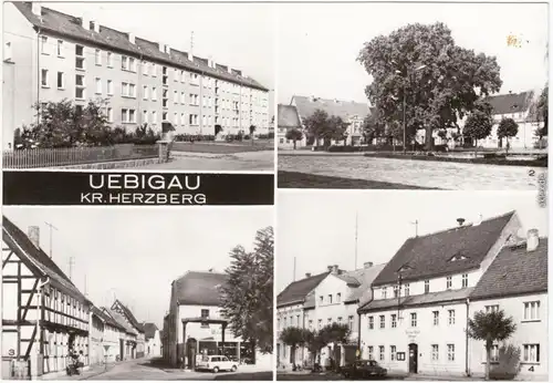 Uebigau Wahrenbrück Neubauten, Marktplatz, Kreuzstraße, Rathaus 1983