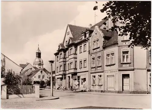 Ruhland Rólany Bahnhofstrasse Foto Ansichtskarte b Senftenberg 1980