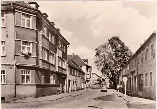 Ruhland Rólany Dresdner Straße Foto Ansichtskarte b Senftenberg 1980