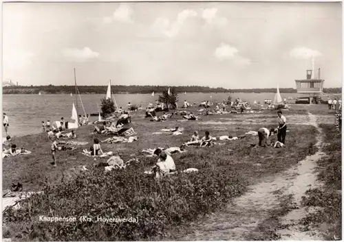 Groß Särchen-Lohsa Łaz Knappensee mit Badestrand b Hoyerswerda 1972