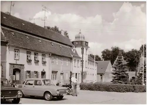 Mühlberg Elbe   Marktpatz / Ernst-Thälmann-Platz Foto Ansichtskarte  1978