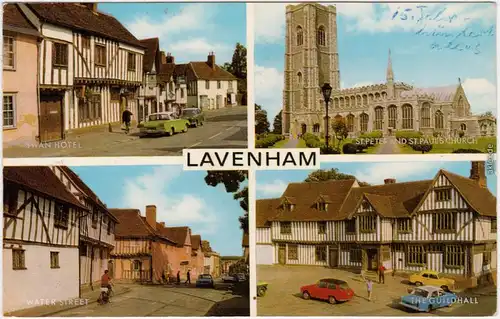 Lavenham Swan Hotel, Water Street, Guildhall, Peter & Pauls Church 1976 